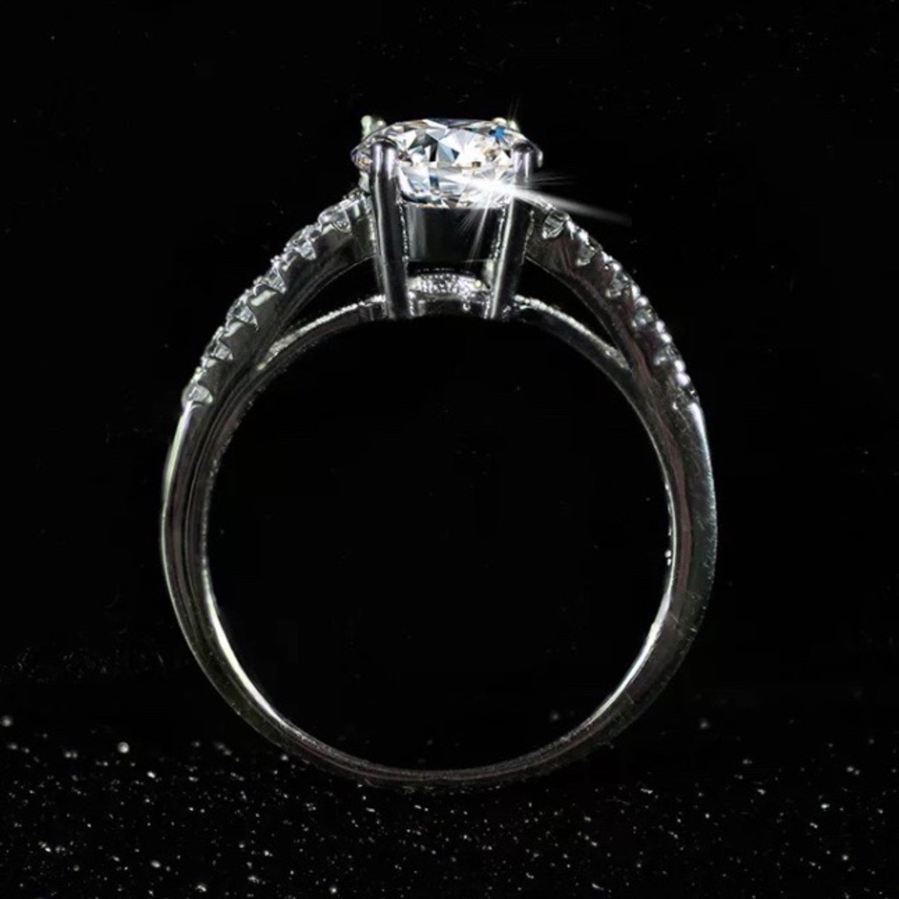 New💍925 Sterling Silver Diamond Engagement Ring - Picture 5 of 6